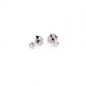 Pendientes  bebé Oro blanco 18k estrella 3 mm