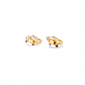 Pendientes de mujer Oro 1ª Ley 18 k blanco y amarillo