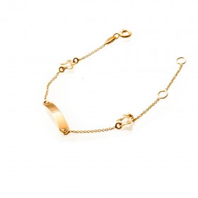 Pulsera Bebé Oro 1ª Ley 18 k  -  Nomeolvides Bebe estrellita