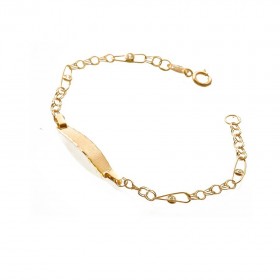 Pulsera Bebé Oro 1ª Ley 18 k  -  Nomeolvides Bebe