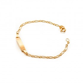 Pulsera Bebé Oro 1ª Ley 18 k  -  Nomeolvides Bebe acabado brillo