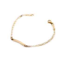 Pulsera Bebé Oro amarillo 1ª Ley 18 k  -  Nomeolvides Bebe