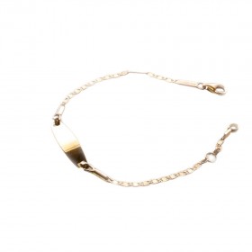 Pulsera Bebé Oro amarillo 1ª Ley 18 k  -  Nomeolvides Bebe