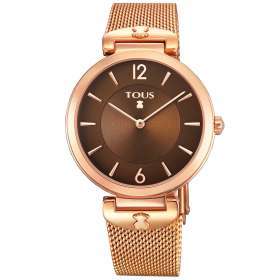 Reloj S-Mesh de acero IP rosado TOUS